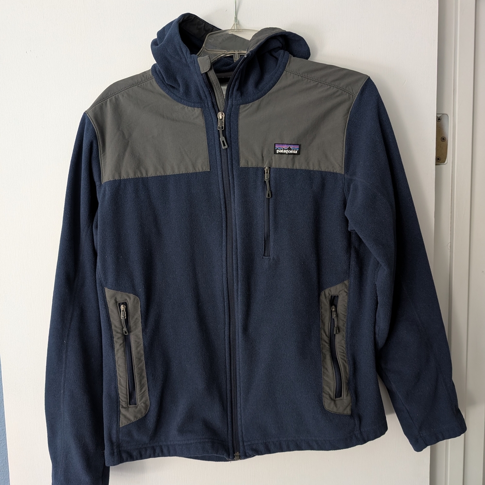 Patagonia Blue and Gray Fleece Jacket